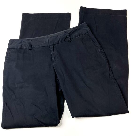 GAP Factory Navy Stretch Straight Leg Chino Cotton Pants Womens 10 LONG - Picture 1 of 6